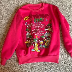 Vintage vibes Strawberry jam sweatshirt! Size small but oversized fit.